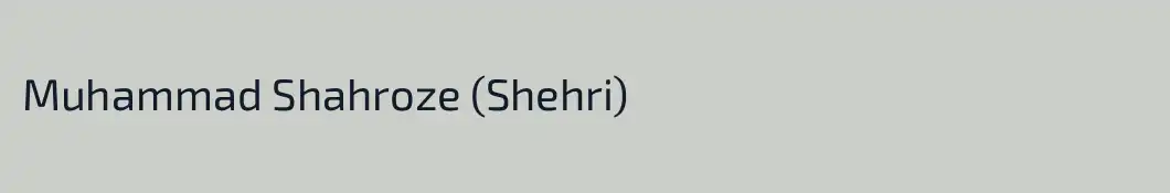 Muhammad Shahroze (Shehri)